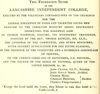 Foundation Stone Inscription : Laid 1840 (7)