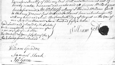 William Gould 1757 signature