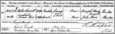 Everett Marriage Certificate 1880