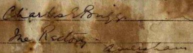 Charles Briggs signature 1911 Signature on 1911 Census Return