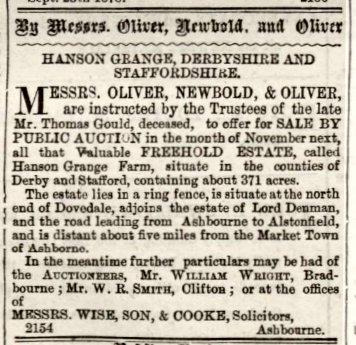 Hanson Grange Sale 1878