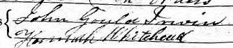 Signatures in marriage register