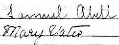 Mary Yates 1901 signature Marriage signatures